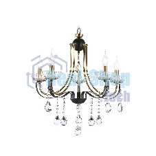 Светильник Ambrella light TR4952/5 BK/GD/CL черный/золото/прозрачный E14*5 max 40W D620*670