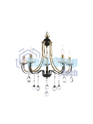 Светильник Ambrella light TR4952/5 BK/GD/CL черный/золото/прозрачный E14*5 max 40W D620*670
