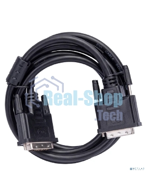 Кабель DVI-D dual link Cablexpert CC-DVI2L-BK-6, 25M/25M, 1.8м, CCS, черный, экран, феррит.кольца, пакет