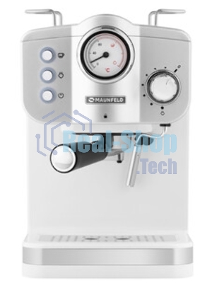 Кофеварка рожковая Maunfeld MF-735WH PRO белый, исп. кофе - молотый, 1.25 л, 1100 Вт, 15 бар