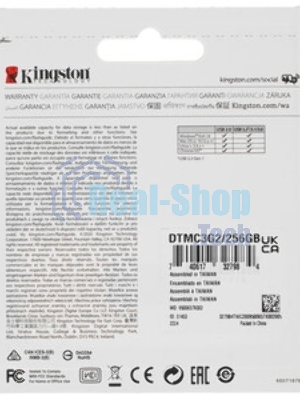 Флешка USB Kingston DataTraveler Micro (DTMC3G2/256Gb), 256Gb, USB 3.2 Gen 1, R/W 200/60, серебристый