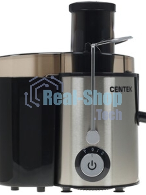 Соковыжималка Centek CT-1209 стальной/чёрный, центробежная, 600 Вт, 500 мл, механическое