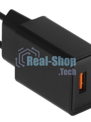 Сетевое зарядное устройство Cablexpert MP3A-PC-17, QC 3.0, 100/220V - 1 USB порт 5/9/12V, черный
