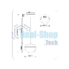 Подвесной светодиодный светильник Ambrella light LH12001 BK/GD/SM черный/золото/дымчатый 6W 3000K D180*145