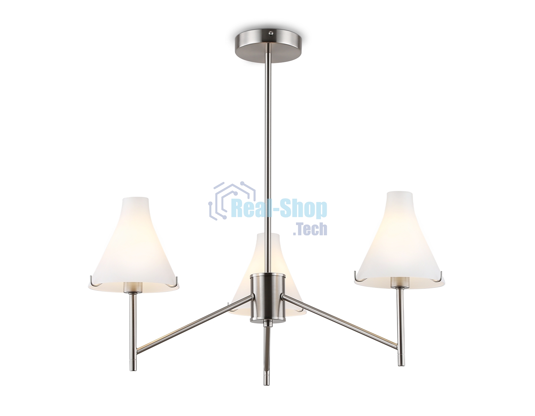 Люстра Ambrella light LH57121/3 SN/FR никель/белый матовый E14/3 max 40W D650*590