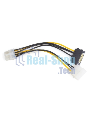 Разветвитель питания Cablexpert CC-PSU-82, Molex+SATA->PCI-Express 8pin, для подключения в/к PCI-Е (8pin) к б/п ATX