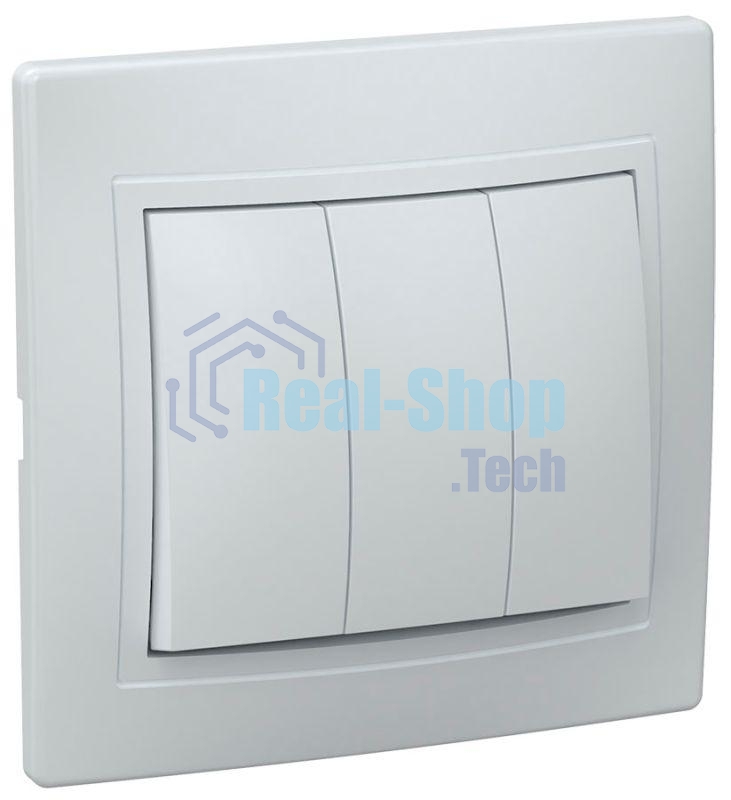 Выключатель 3-кл. СП КВАРТА 10А IP20 белый IEK EVK30-K01-10-DM