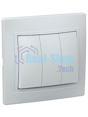 Выключатель 3-кл. СП КВАРТА 10А IP20 белый IEK EVK30-K01-10-DM