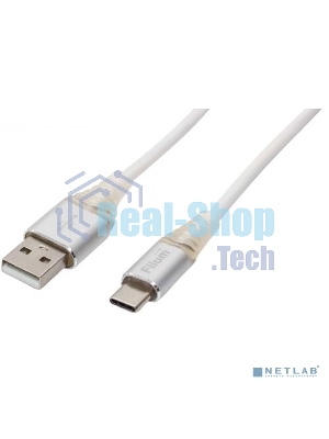 Кабель Filum USB 2.0 Pro, 1 м., 2A, индикатор заряда, разъемы: USB A male- USB Type С male, пакет. (FL-CPro-U2-AM-CM-1M-L1)