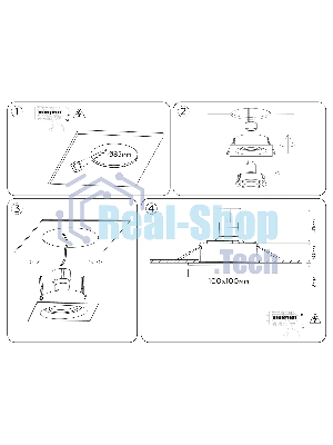 Встраиваемый поворотный точечный светильник Ambrella light TN102758 BK черный IP20 GU5.3 100*100*32