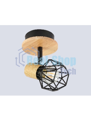 Светильник Ambrella light TR8751 BK/WD черный/дерево IP20 E27 D115*175