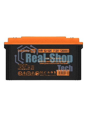 Аккумуляторная батарея ExeGate EX282989RUS HR 12-120 (12V 120Ah, под болт М8)