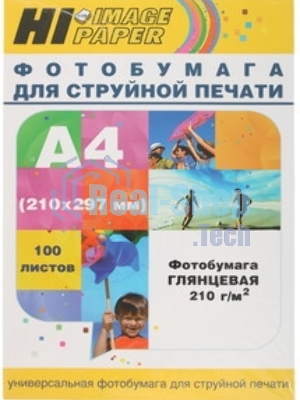 Бумага Hi-Black A200402U Фотобумага глянцевая односторонняя (Hi-image paper) A4, 210 г/м, 100 л. (H210-A4-100)