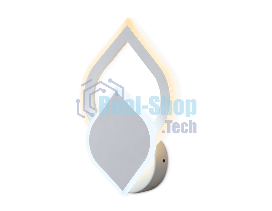 Настенный светодиодный светильник FA566 WH/S белый/песок LED 3000K/6400K 24W 200*200*60