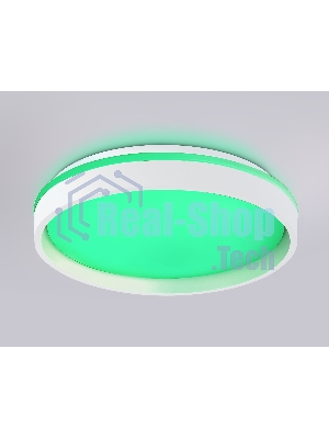 Светодиодный светильник RGB Ambrella light FZ601 WH/GD белый/золото IP20 46W 3000K-6500K+RGB D390*80 (ПДУ ИК)