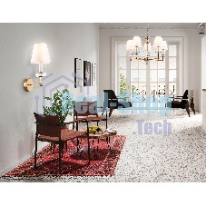 Настенный светильник Ambrella light LH71025 BS/WH латунь/белый E14 max 40W 210*150*355