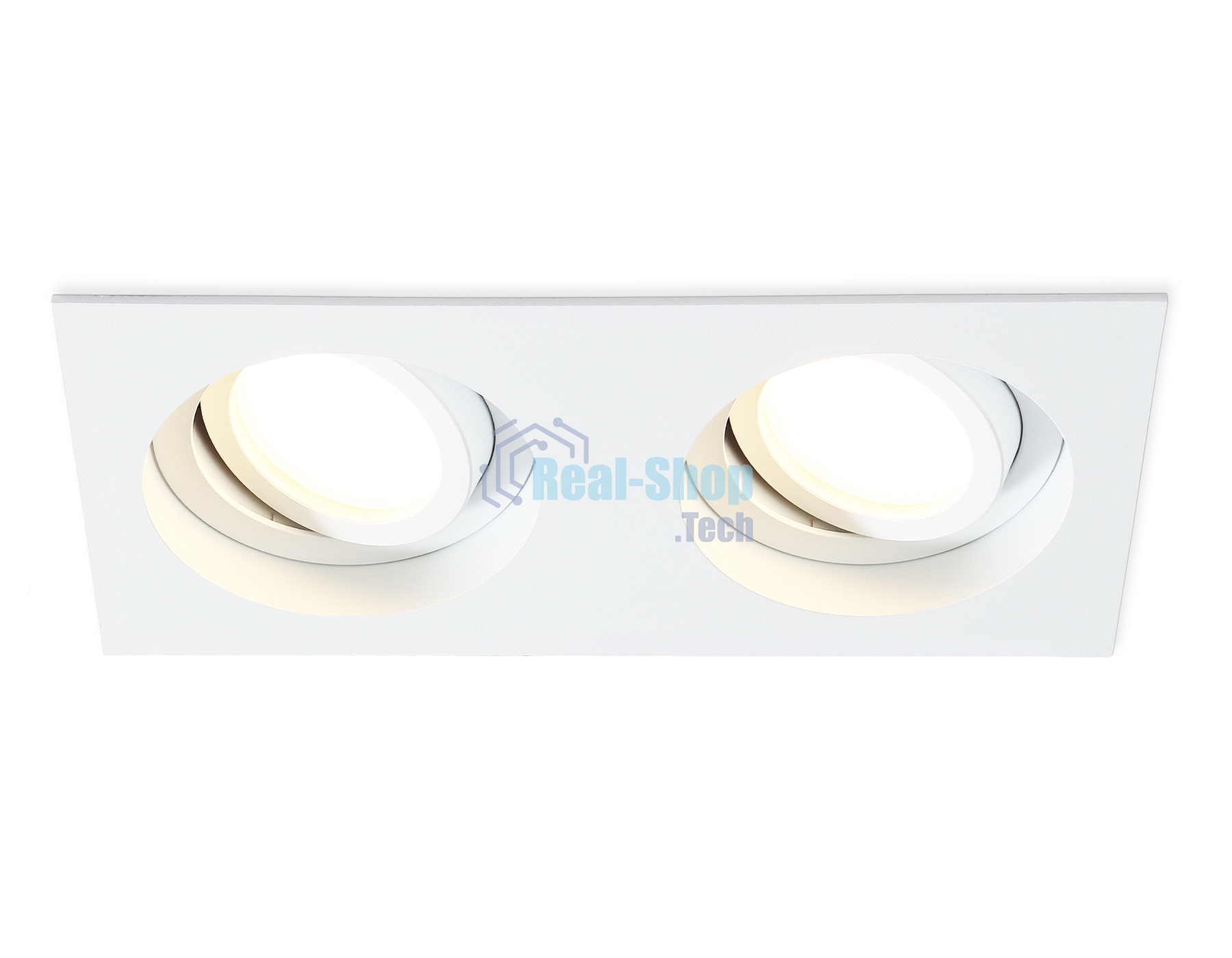 Встраиваемый поворотный точечный светильник Ambrella light TN102759/2 WH белый IP20 GU5.3/2 200*100*32