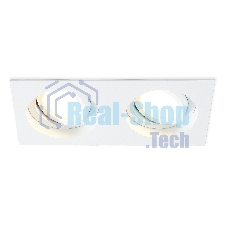 Встраиваемый поворотный точечный светильник Ambrella light TN102759/2 WH белый IP20 GU5.3/2 200*100*32