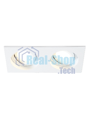Встраиваемый поворотный точечный светильник Ambrella light TN102759/2 WH белый IP20 GU5.3/2 200*100*32
