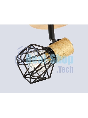 Светильник Ambrella light TR8751 BK/WD черный/дерево IP20 E27 D115*175