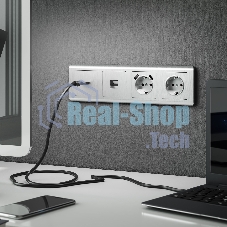 Накладка для розетки USB (cеребряный рифленый)