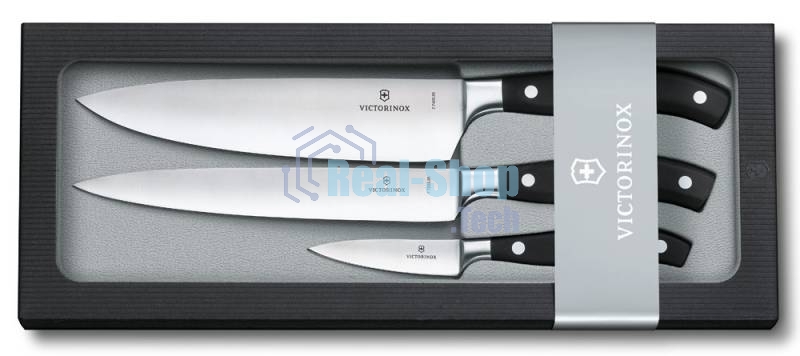 Набор ножей кухонных Victorinox Forged Chefs (7.7243.3) компл.: 3 шт черный, подар. коробка