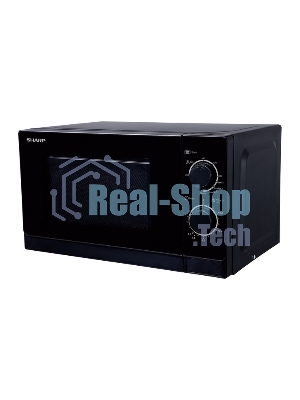 Микроволновая печь Sharp R-6000RK черный, 20 л, 800 Вт, переключатели - поворотный механизм