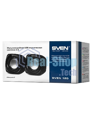 Акустическая система SVEN 120 2.0 черный 5Вт