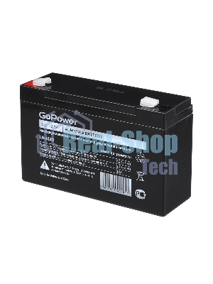 Аккумулятор свинцово-кислотный GoPower LA-6120 6V 12Ah (1/10)