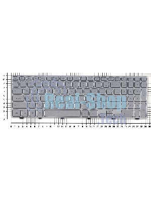 Клавиатура для ноутбука Dell Inspiron 15-7000 7537 серебристая с подсветкой