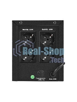 Источник бесперебойного питания ExeGate Power NB-2000.LED.AVR.4SH (2000VA/1200W, LED, AVR, 4*Schuko, батарея 12V 9Ah - 2 шт., металлический корпус, Black)