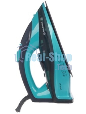 Утюг BRAYER BR4019 голубой/черный, 2400 Вт, 25 г/мин, 140 г/мин, 320 мл