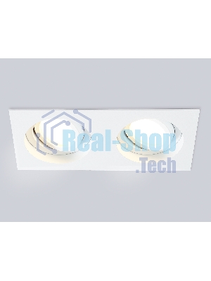 Встраиваемый поворотный точечный светильник Ambrella light TN102759/2 WH белый IP20 GU5.3/2 200*100*32
