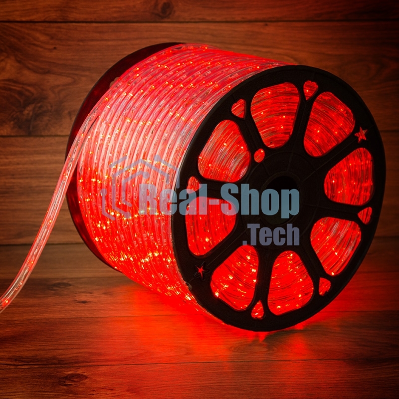 Дюралайт LED, постоянное свечение (2W) - красный, 36 LED/м, бухта 100м Neon-Night