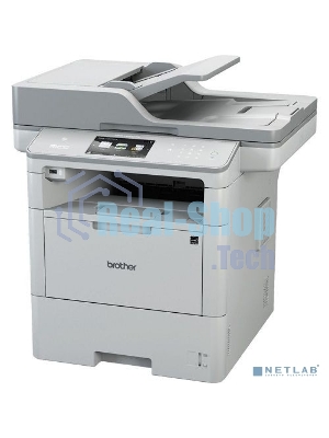 МФУ лазерное Brother MFC6900DW, (A4, монохромный, ч.б. 50 стр/мин, печать 1200x1200, скан. 1200x1200, лоток 520+50 листов, USB, Wi-Fi, NFC, факс, автоматическая двусторонняя печать)