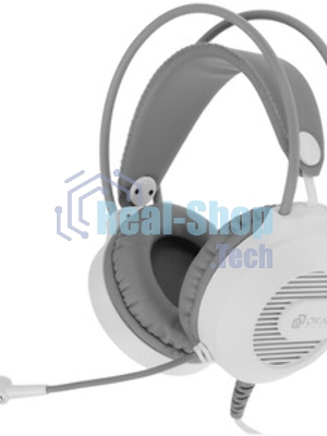 Гарнитура Oklick HS-L300G белый, проводная, 3.5 мм, подсветка