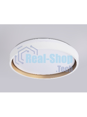 Светодиодный светильник RGB Ambrella light FZ601 WH/GD белый/золото IP20 46W 3000K-6500K+RGB D390*80 (ПДУ ИК)