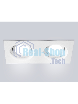 Встраиваемый поворотный точечный светильник Ambrella light TN102759/2 WH белый IP20 GU5.3/2 200*100*32