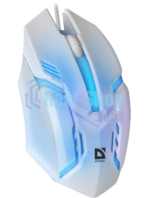 Мышь проводная Defender Cyber MB-560L белый, 1200 dpi, USB, кнопки - 3