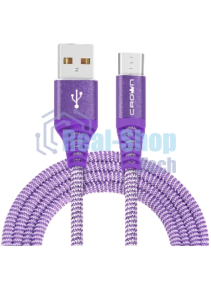 Кабель Crown USB - microUSB CMCU-3102M violet
