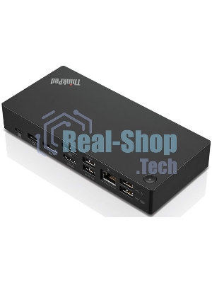 USB-концентратор Lenovo ThinkPad 40AY0090EU, USB Type-C, USB/USB Type-C/RJ-45/HDMI/DisplayPort/mini-jack 3.5мм, USB