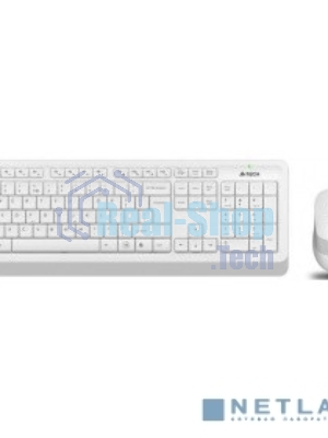 Комплект клавиатура+мышь A4Tech FStyler FG1010 беспроводной, USB, 2000 DPI, белый/серый