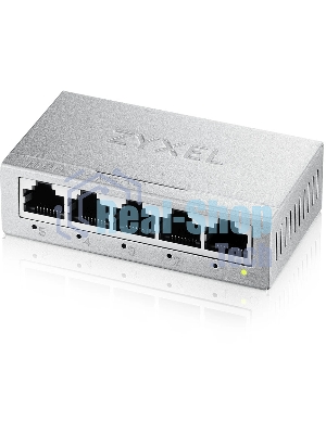 Коммутатор Zyxel GS-105B v5, 5 портов 1000 Мбит/с, настольный, металлический корпус