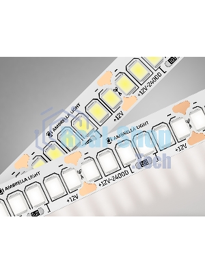 Светодиодная лента Ambrella light GS1402 2835 240Led/ 17W m/ 12V IP20 4500K/ 5000*10*1.2mm (2 конт.)