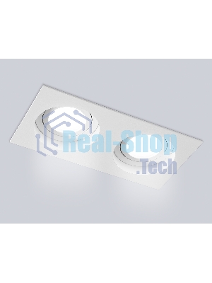 Встраиваемый поворотный точечный светильник Ambrella light TN102759/2 WH белый IP20 GU5.3/2 200*100*32