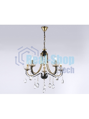 Светильник Ambrella light TR4952/5 BK/GD/CL черный/золото/прозрачный E14*5 max 40W D620*670