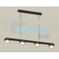 Светильник Ambrella light XB9152153/4 SBK/PPG черный песок/золото розовое полированное GX53 (C9152, N8126)