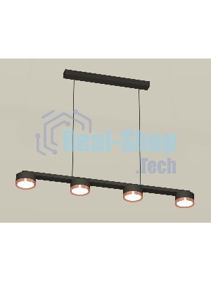 Светильник Ambrella light XB9152153/4 SBK/PPG черный песок/золото розовое полированное GX53 (C9152, N8126)