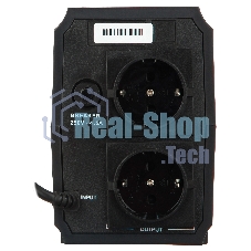 Источник бесперебойного питания ExeGate EP244541RUS Power Back BNB-400 400VA, черный, 2 евророзетки