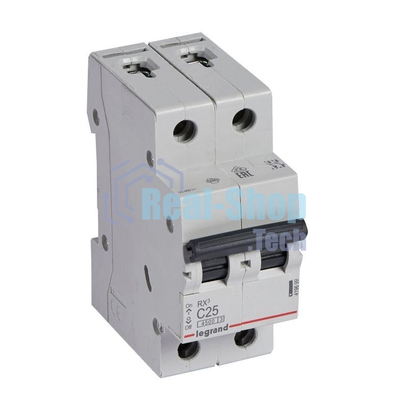 Выключатель автоматический Legrand 419699 RX3 4,5кА 25А 2П C